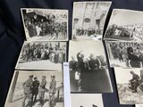 several black and white photos of men in military uniforms on a table