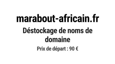 Nom de domaine marabout-africain.