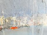 a painting of an orange fish in the water