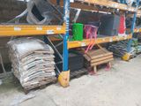a lot of shelves that have various items on them