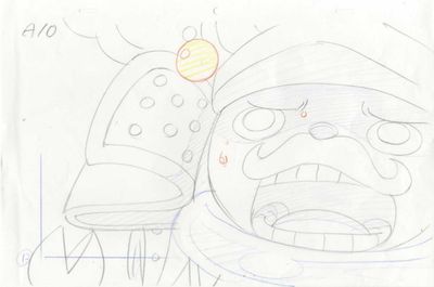 dessin représentant un astronaute avec un casque et un visage