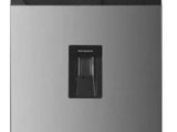an image of a silver refrigerator freezer sitting on top of a white background
