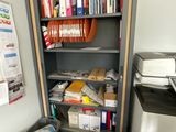 a book shelf with a bunch of books on it