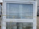 a large window that is sitting on a pallet
