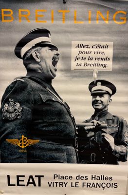 a poster with a picture of two men in military uniforms