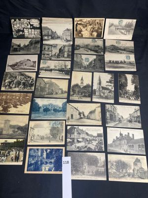 a bunch of old black and white photos of buildings and buildings