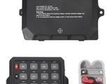 a close up of a remote control unit with a battery