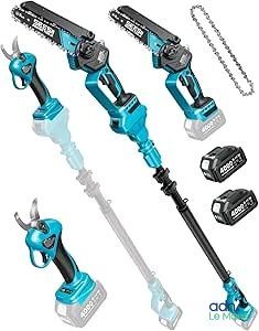 a group of tools that include a chainsaw, chainsaw, and other tools