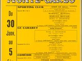 a yellow poster advertising a casino in the middle of a city