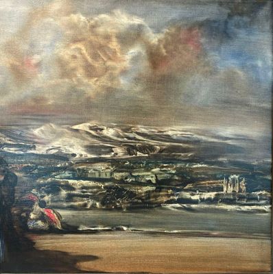 Guy LAFAGE (1930). Comme neige au soleil. Huile sur toile. S…