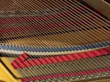 a close up view of the inside of a piano