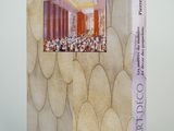 an image of a book with a picture of a group of people in a building