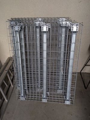 Rack charges lourdes en métal laqué orange et bleu comprenant : - Photo 1