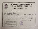 a certificate with a picture of a person on it