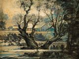 a picture of a painting on the wall of a house
