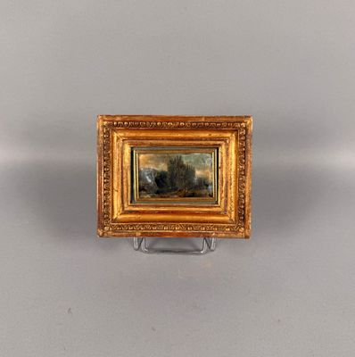 une photo d'une photo d'un tableau dans un cadre doré