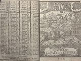 an old book with a picture of a man on a horse