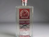 a bottle of alcohol that is sitting on a table