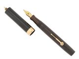 un stylo à pointe dorée et corps noir