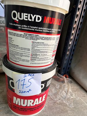 Lot de 2 seaux de colle murale Bostik Quelyd Murale de 20 kg…