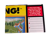 a notepad with a picture of a map on it