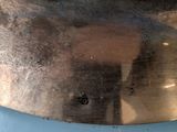 a close up of a metal object on a table