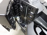 a close up view of a computer with a hard drive