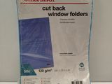 an image of a package of office depot window folders on a table