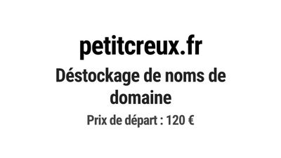 Nom de domaine petitcreux.fr. Catégorie: Gastronomie.