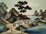 a picture of a painting on the wall of a house