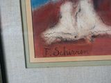 a picture of a painting of a woman in a white dress