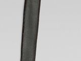a gold and black dagger with a black handle