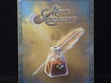 an image of a card game box with a quill and quill in it