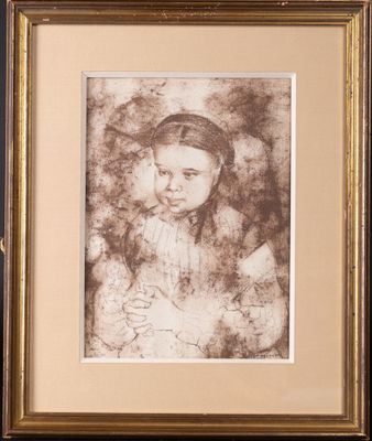 portrait of a young girl in a dress by person