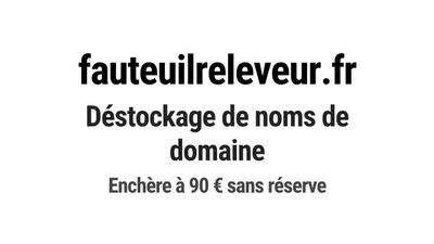 Nom de domaine fauteuilreleveur.
