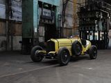 a yellow car parked inside of a building in a factory