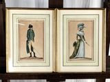 deux photos encadrées représentant un homme et une femme vêtus de costumes d'époque