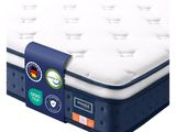 an image of a close up of a mattress with a label on it