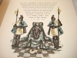 a picture of a book with a picture of a couple of knights