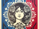an image of a poster with a woman ' s face on it