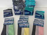 a group of assorted cleaning cloths sitting on top of a counter