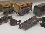 a lot of toy trains that are on the table