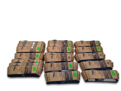 several packages of packages are stacked on top of each other