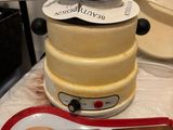 a cake sitting on top of a table next to a pair of scissors