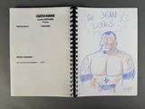 drawing of a drawing of a man with a chest and chest on a notebook