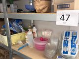 a lot of items on the shelves in the store