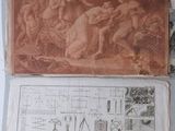 two drawings of a man and a woman sitting on a couch