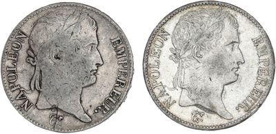 une pièce de monnaie en argent portant un visage de femme
