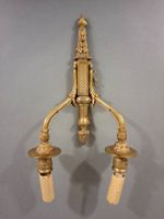 Paire de bras de lumière/appliques en bronze doré à deux bra… (photo 2)