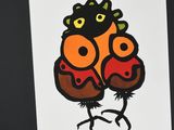 a picture of a picture of a bird on a postcard